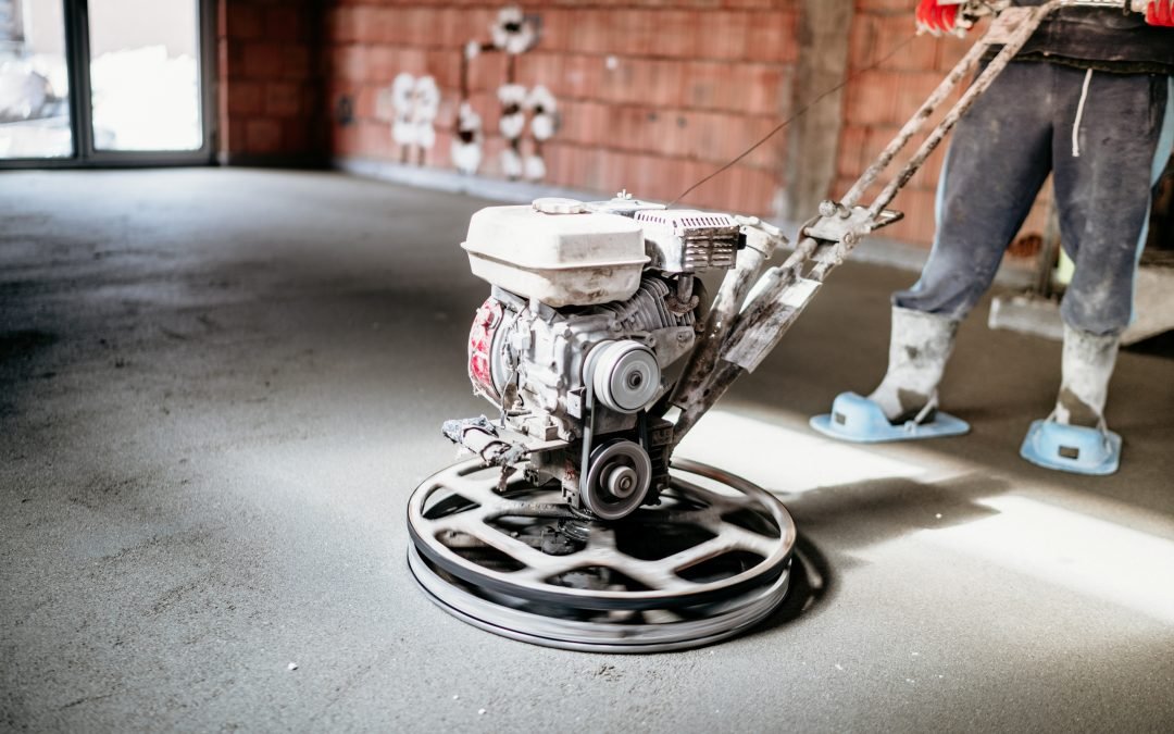 concrete maintenance machine taking care of concrete